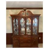 CHERRY CHINA HUTCH UNMARKED, 87" H X 61" W X 17"