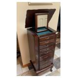 JEWELRY ARMOIRE 40" H X 17.5" X 14.5"