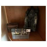 KNIGHT CLOCK WITH SWINGING PENDULUM, PITTSBURGH