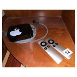 APPLE TV WITH 2 REMOTES AND PLUG, A1378