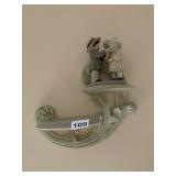 TWO WALL SHELVES W/ LIVE IS KIND FIGURES