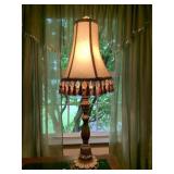 TASSEL SHADE W/ COMPOSITION LAMP -