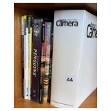 PHOTOGRAPHY BOOKS, PENGUINS BINDER WITH MAGAZINES