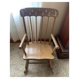 STENCILED BACK CHILDS ROCKER
