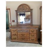 DRESSER W/ MIRROR 9 DRAWER 66" W