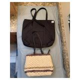 CATO PURSE AND BLACK PURSE W/ ZIPPER TOP