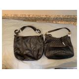 MAKOWSKY BLACK LEATHER PURSE AND MICHAEL KORS