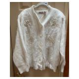 ANGORA BLEND XL SWEATER W/ BEADS