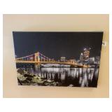 18X12 PHOTO PRINTED ON CANVAS, PITTSBURGH BRIDGE