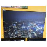 CANVAS PICTURE OVERLOOKING PITTSBURGH 16 X 24