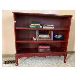 CHERRY 2 SHELF BOOKCASE 40" H X 42" W X 12" D