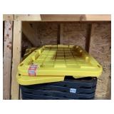 CONTRACTOR TOTES PAIR THIS LOT ONE CRACKED LID