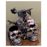 SKELTON FIGURE DWK MARKED BACK .