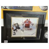 GOALIE SCENE WITH FLYERS & PENGUINS 13 X 16