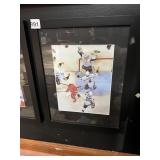 GOALIE SCENE WITH FLYERS & PENGUINS 13 X 16