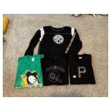 FOUR LARGE AND XL STEELER, PENGUIN AND PIRATES