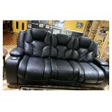 LEATHER SOFA 88" L - POWER DUAL RECLINING SOFA