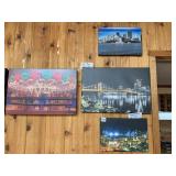 FOUR PHOTOGRAPHS ON CANVAS BY DANIEL NOVAKOWSKI