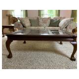 CLAW AND BALL FEET CHERRY COFFEE TABLE W/ 6