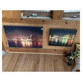 TWO PITTSBURGH AT NIGHT ON CANVAS BY DANIEL