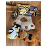 STUFFED ANIMALS DOG BED ETC.