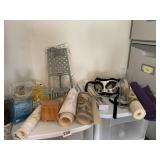 DECORATIVE STONES, EASEL, HOLIDAY LIGHTS, ETC.