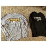 STEELER LONG SLEEVE NHL AND NFL XL SHIRTS