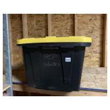 CONTRACTOR BIN W/ HOLIDAY GARLAND