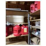 THREE EMPTY GAS CANS