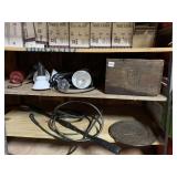 WOOD CRATE, SPRAYER, TILE ABOVE CRATE NOT