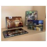 PHOTOS MOUNTED ON SLATE, PITTSBURGH PAPERWEIGHT