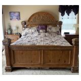 KING HEADBOARD W/ SIDE RAILS - APPLIED ACCENT ON