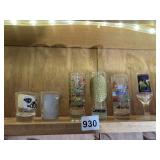 ASSORTED SHOT GLASSES, CANCUN, ARUBA, ETC.