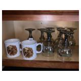 DOG MUGS AND GRAPE DESIGN GLASSES SET OF 8