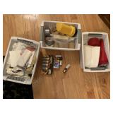 BATTERIES, TAPE, OVEN GLOVES, ORGANIZERS