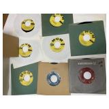 45 RECORDS WITH JACKET COVERS MUSIC STYLE ON