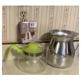 TEA PELL, WATER PITCHER, COFFEE POT