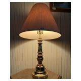 BRASS LAMP W/ SHADES