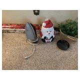 IRON, SANTA COOKIE JAR, ARTIFICIAL GREENS