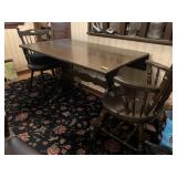 DINING TABLE W/ DROP SIDES 2 CHAIRS AND DOUBLE