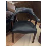 LEATHER OFFICE CHAIR W/ TACK ACCENT
