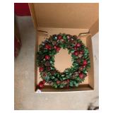 WREATH IN BOX WITH PINECONES