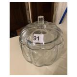 GLASS PUMPKIN DISH