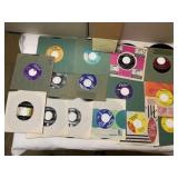 45 RECORDS WITH JACKET COVERS MUSIC STYLE ON