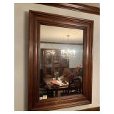 WOOD MIRROR 45" X 34" GREAT CONDITION
