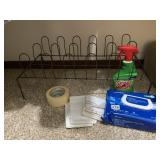 SHOE RACK, SPRAY WASH, TOWELS