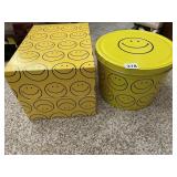 HAPPY FACE TIN AND BOX