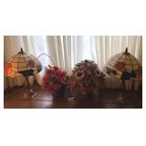 STAINED GLASS STYLE LAMP SHADES ARE PLASTIC
