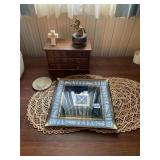 SERVING DISH, UNICORN MUSIC BOX, CROSS