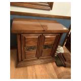 FLIP TO SERVING CABINET W/ 2 DOORS AND SHELF -